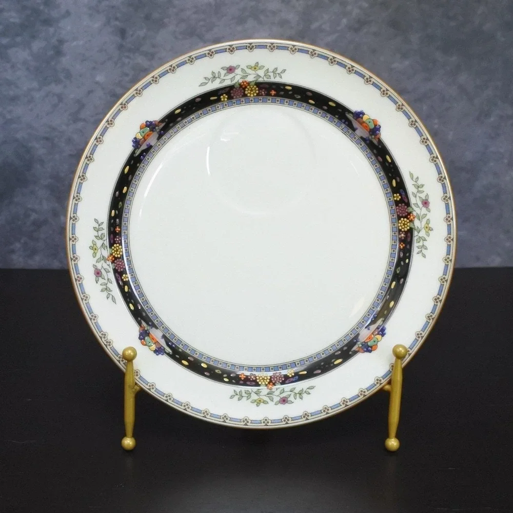 Rare Vintage Lenox Coronado Pattern Porcelain Snack Plate Set x 6